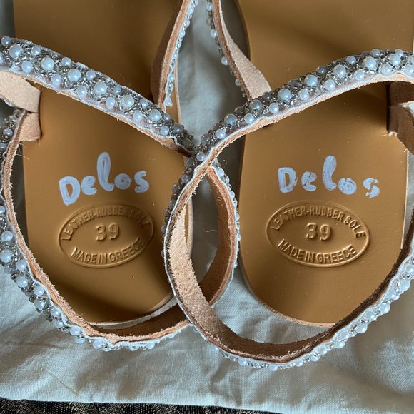 'Elena' Handmade Greek Leather Sandals - Picture 11 of 13